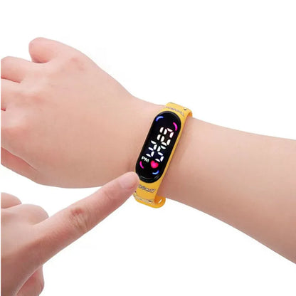 Pokemon Kids LED Watch — Pikachu Digital Anime Silicone Wristband with Puzzle Gift Box, Creative Birthday Gift