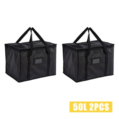 70L Large Insulated Thermal Cooler Bag – Portable Lunch Tote, Tin Foil Food Storage for Picnic, Camping, and Fresh Keeping