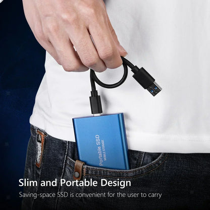 Portable SSD 1TB–4TB High-Speed External Drive – USB 3.1 Type-C Solid State Hard Disk for Laptop, PC & Mac