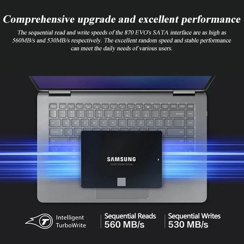 SAMSUNG 870 EVO SSD – Internal Solid State Drive SATA3 2.5" for Laptop & Desktop (1TB, 2TB, 250GB, 500GB, MLC)