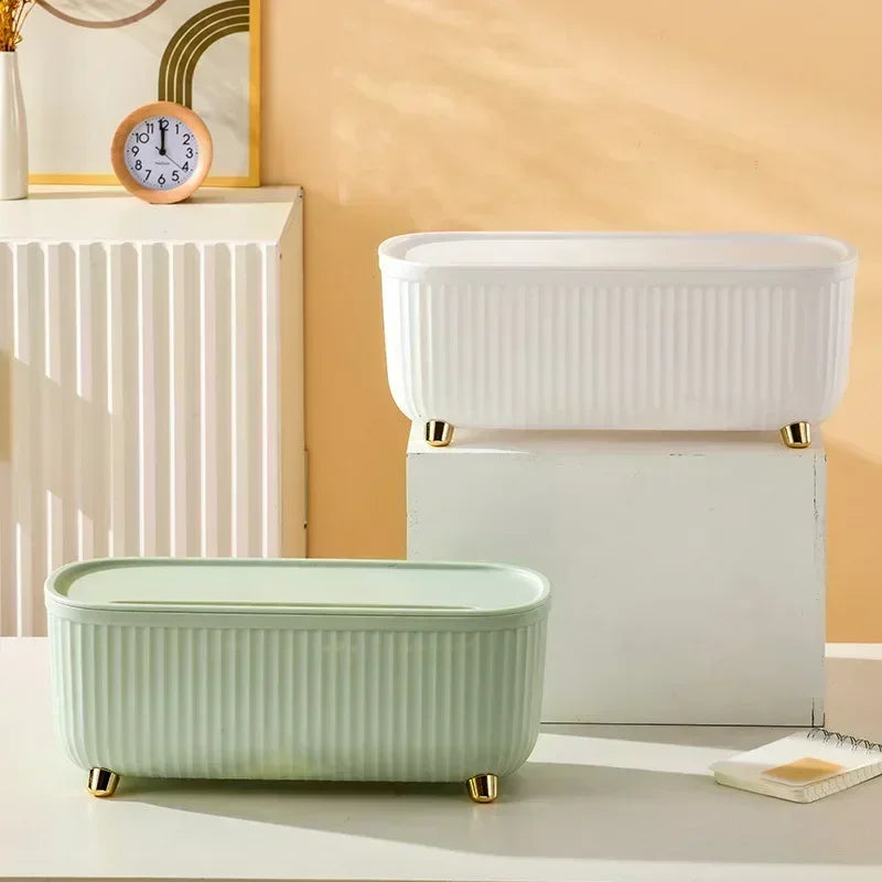 Nordic Style Plug Board & Cable Organizer – Desktop Storage Box for Socket, WiFi Router, Cables & Accessories