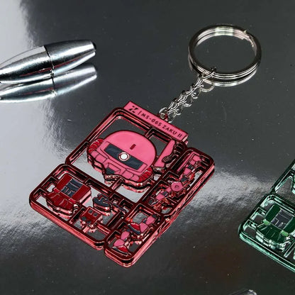 GUNDAM Metal Keychain - Glow-in-the-Dark Anime Pendant for Backpacks and Kids' Gifts