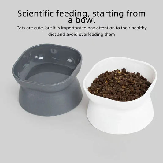 Elevated Cat & Dog Food Bowl - Anti-Vomiting Whisker-Friendly Pet Feeder