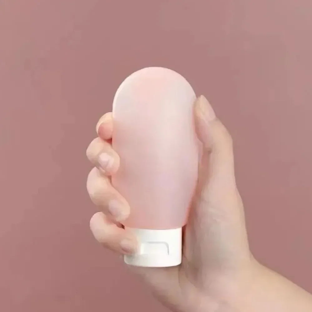 3/4 Pcs 60ml Travel Refillable Silicone Bottles - Empty Lotion, Shampoo & Cosmetic Squeeze Containers for Makeup