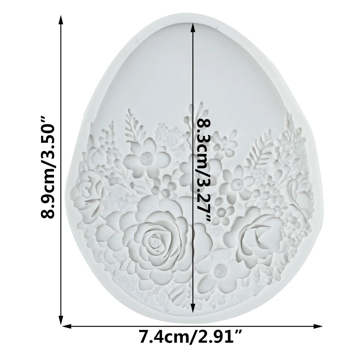 Easter Silicone Molds – Egg & Flower Fondant, Cake Decorating, Cupcake Topper, Chocolate, Candy, and Resin Craft Mold