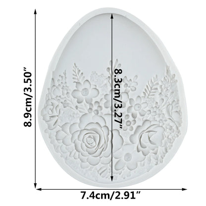 Easter Silicone Molds – Egg & Flower Fondant, Cake Decorating, Cupcake Topper, Chocolate, Candy, and Resin Craft Mold