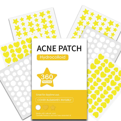 360PCS Colorful Invisible Pimple Removal Hydrocolloid Patches – Anti-Acne Spot Concealer Beauty Repair Stickers