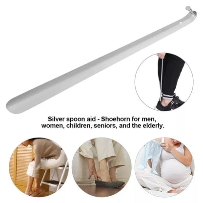 Professional 42/52cm Stainless Steel Shoehorn – Easy-Handle Metal Shoe Extractor and Lazy Shoe Helper Accessory