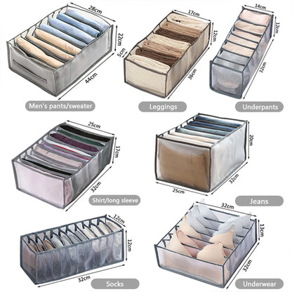 Jeans & Clothing Storage Box – Closet Organizer Drawer System for Pants, Cabinet, and Clothing Organization