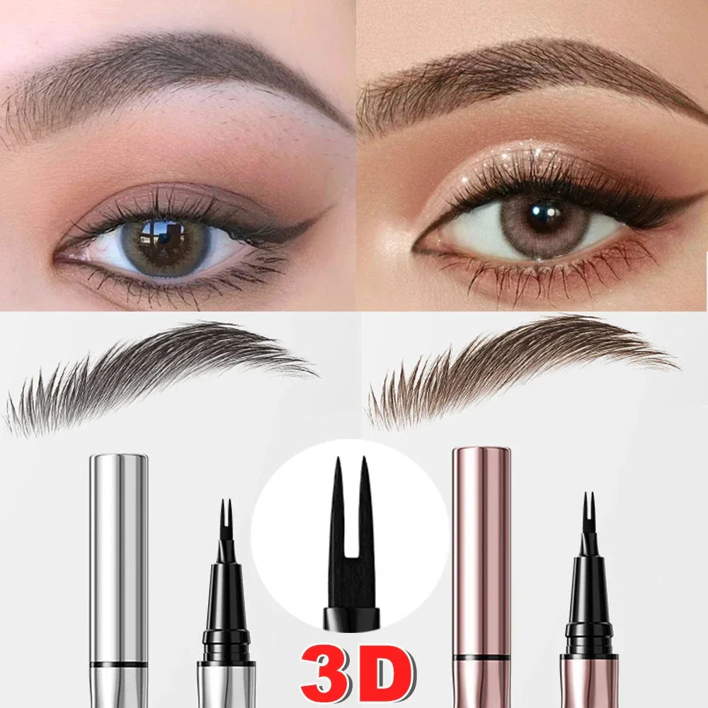 2Point Wild Eyebrow Pencil – Long-Lasting Waterproof Thin Liquid Tattoo Brow Pen with Easy Grip, Korean Makeup