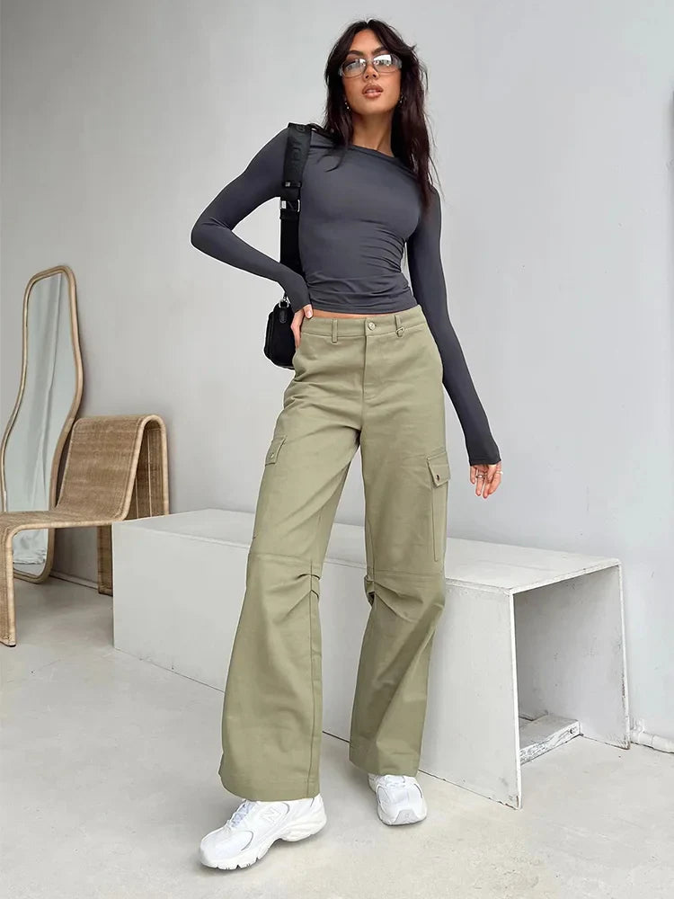 Women's Casual Long Sleeve T-Shirts – Solid Slim Fit Pullovers for Spring and Autumn, Female Streetwear Base Tees Tops