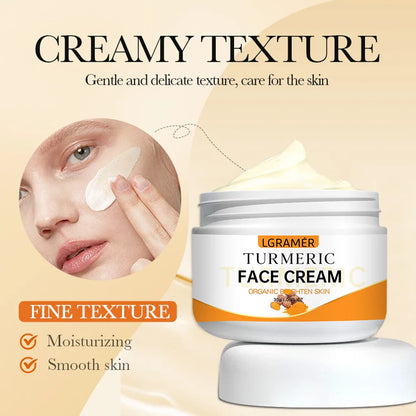 Turmeric Whitening Face Cream – Wrinkle Removal, Fine Line Lightening & Youthful, Bright, Moisturized Skin
