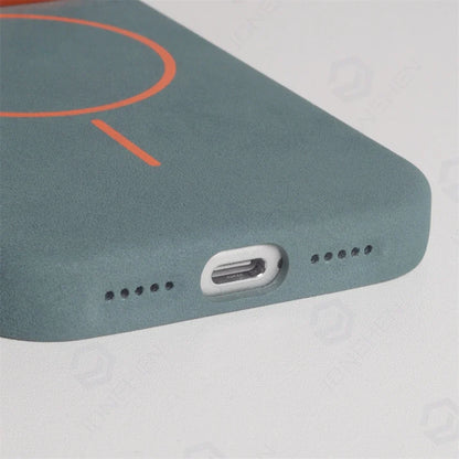 Business Matte Leather MagSafe Case - Magnetic Alloy Lens Cover for iPhone 13, 14, 15, 16 & 17 Air/Pro Max