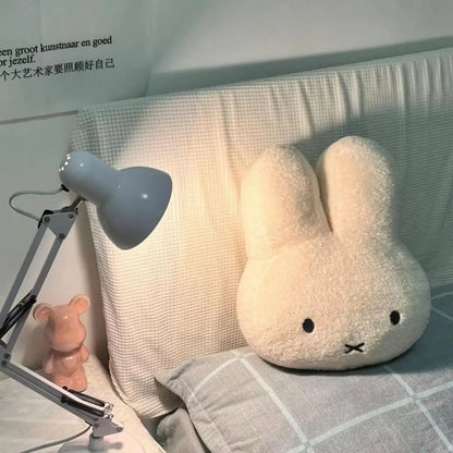 Miffy Black-Eyed Plush Doll - Kawaii Soft Bed & Sofa Cushion Pillow Gift for Kids