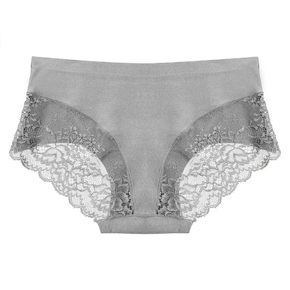 TrowBridge 3PCS Women’s Lace Panties Set — Sexy Silk Satin Underwear, Soft Cozy Big-Size Lingerie Briefs