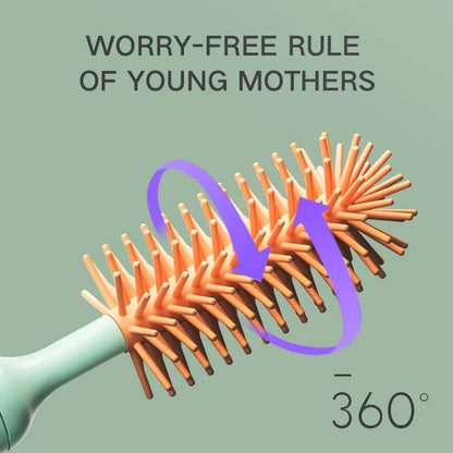 Electric Silicone Bottle Brush Set | 360 Degree Rotating Baby Pacifier Cup Cleaning Brush | with 1200mAh Lithium Battery