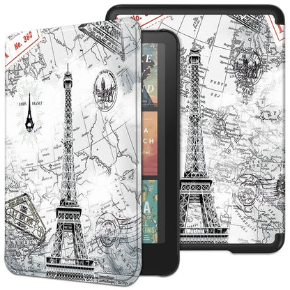 Leather Auto Sleep Case for Kindle Colorsoft Signature Edition (1st Gen, 7") & Paperwhite 12th Gen Protective Cover Funda