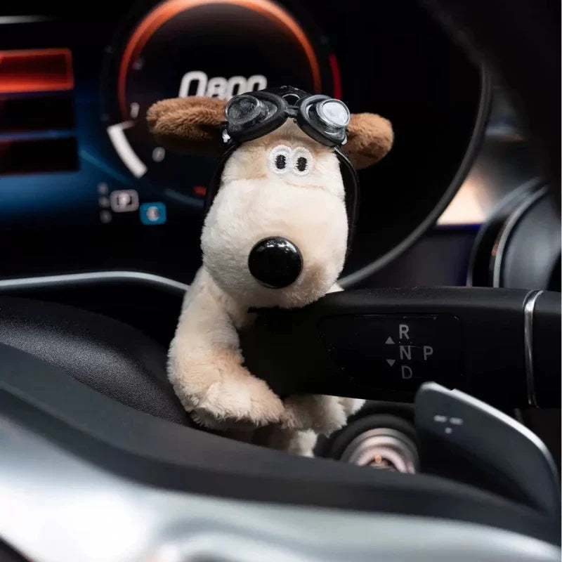 Fluffy Plush Puppy Car Ornament - Cute Dashboard, Windshield Wiper Rod & Interior Decor Accessory
