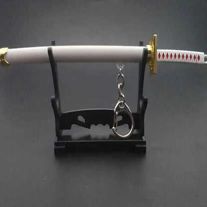 Mini Roronoa Zoro Samurai Sword Keychain – Anime Katana Toy for Men, Cosplay & Gifts