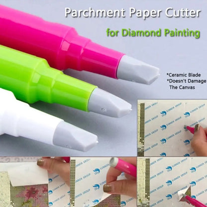 5D DIY Diamond Painting Parchment Paper Cutter - Ceramic Blade for Perfectly Cutting Diamond Painting Covers, Tools and Accessories