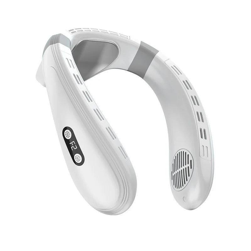 Portable Neck Fan 5200mAh – Rechargeable Wearable Semiconductor Cooling Fan, Personal Outdoor Neck Air Conditioner
