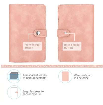 2024 A6 Budget Binder – PU Leather Notebook with Cash Envelopes System, Clip-On Binder Pockets for Money Saving & Bill Organizer Gifts