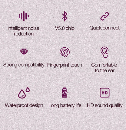 Thinkplus Wireless Bluetooth Earphones - ANC Noise Reduction, HD Mic Call & Gamer Earbuds with LED Touch Screen Control