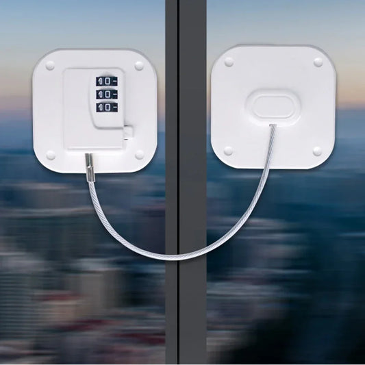 Child Safety Cabinet & Fridge Lock – Stainless Steel Cable Security Lock for Baby Proofing Doors, Windows & Home Use