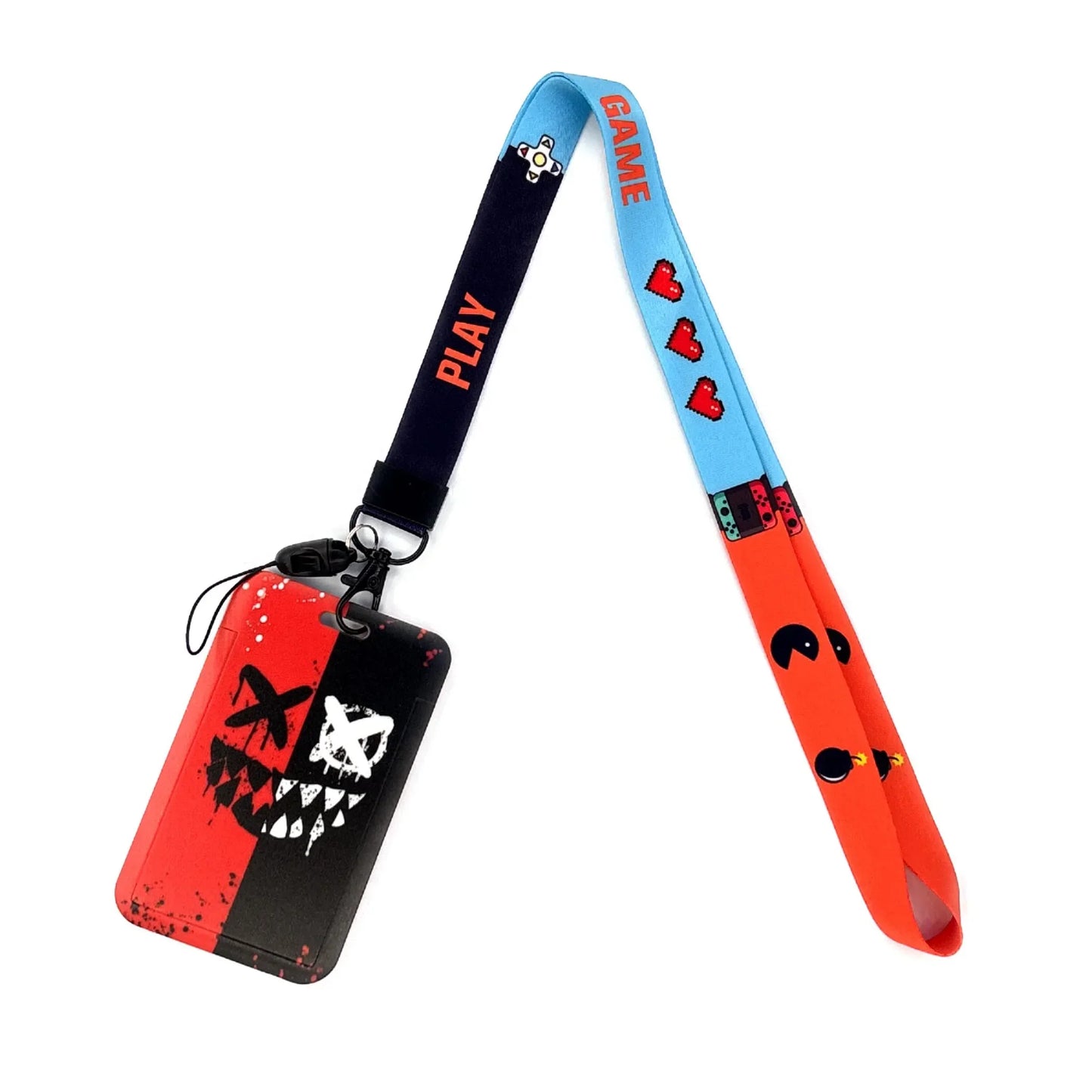 Gamer ID Card Holder Lanyard — Cool Credential Neck Strap & Badge Keychain for Men & Women