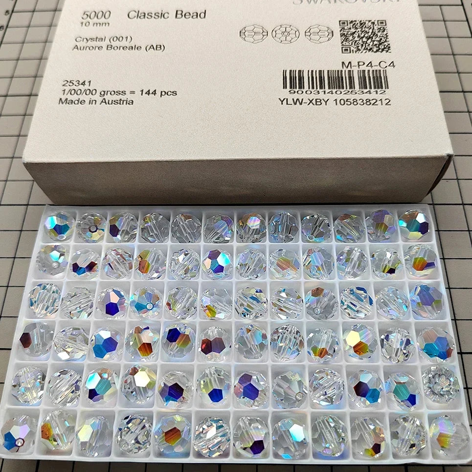 Austrian Crystal Round Beads - 5000pcs Genuine Rhinestone Beads for DIY Bracelet Jewelry Making