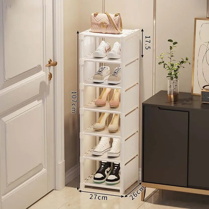 Stackable Shoes Rack Organizer – Multi-Layer Adjustable Shoe Cabinet for Space Saving Home Storage
