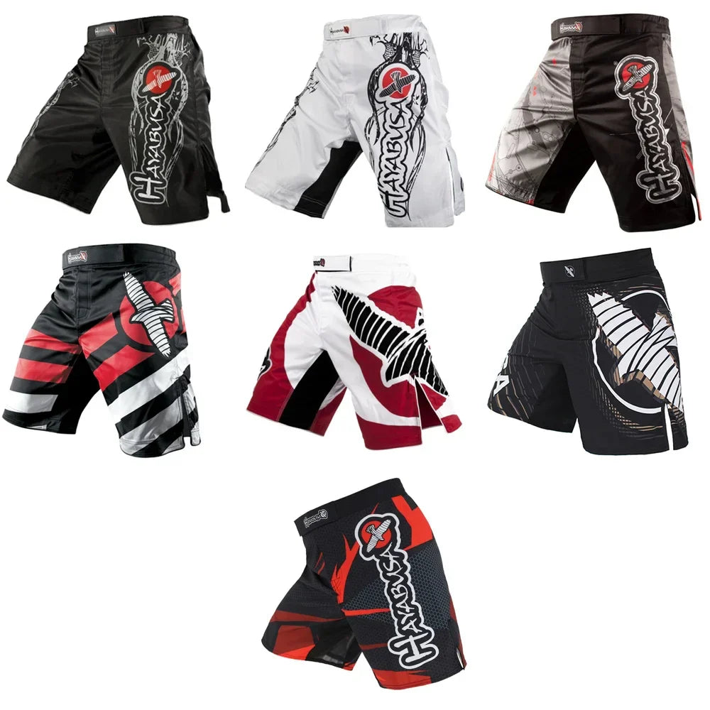 MMA Black Dragon Eagle Fight Shorts – Breathable Kickboxing Muay Thai Training Shorts, Lightweight Boxing Sports MMA Gear