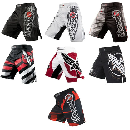 MMA Black Dragon Eagle Fight Shorts – Breathable Kickboxing Muay Thai Training Shorts, Lightweight Boxing Sports MMA Gear