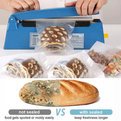 Electric Heat Sealer Machine — Hand Press Vacuum Impulse Sealer for Food, Plastic Bags, Balloons & Packaging