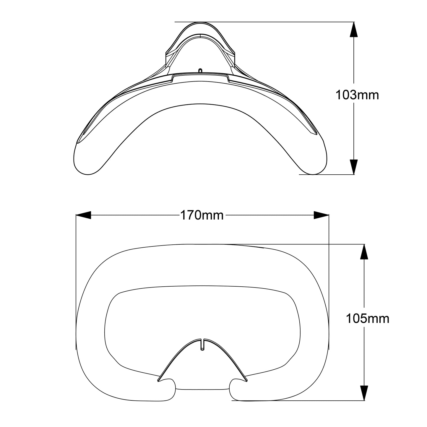 Facial Interface & Silica Gel Face Cover Pad for Oculus Quest 3 – VR Accessories, Compatible with Meta Quest 3 – Black Original Spacer