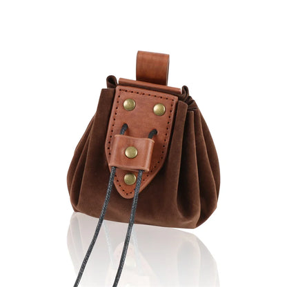 6PCS Medieval Cosplay Belts – Elf Leaf Embossed Leather with Potion Bottle, Viking Halloween