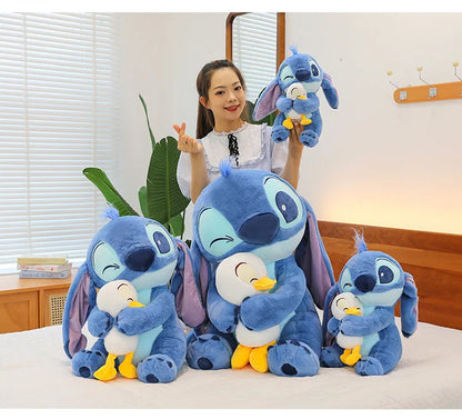 Disney Stitch Plush Doll - Lilo and Stitch Cute Duck Version, Kawaii Stuffed Toy for Christmas and Birthday Gifts