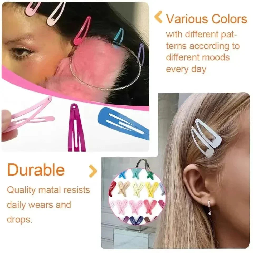 40PCS Girls Candy Color Drip Hair Clips – Korean Princess Barrettes & Hairpins, Kids Hair Accessories