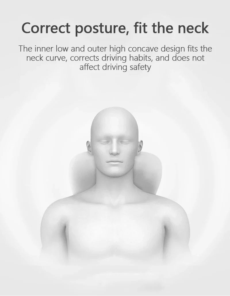 Car Electric Lumbar & Neck Massage Cushion | Single Headrest Vibration Pillow for Seat Support
