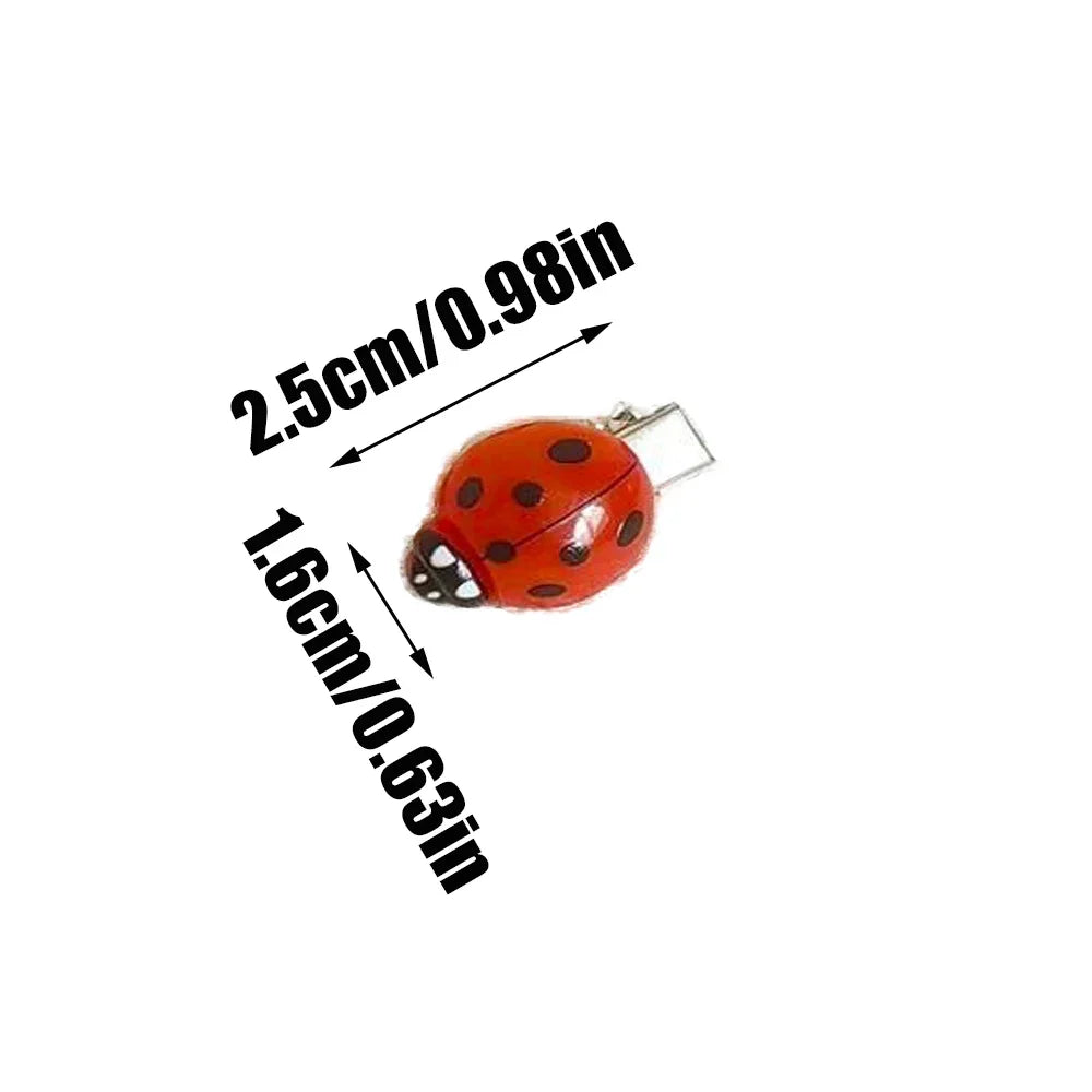 Ladybug Hair Clips 10Pcs - Cute Animal Insect Hair Accessories for Girls and Kids