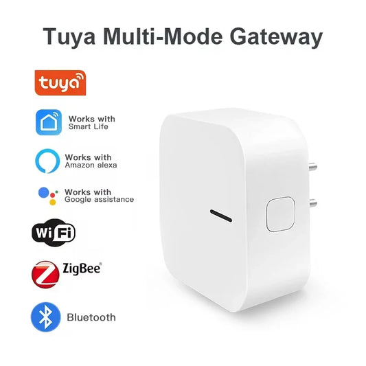 New Tuya Plug-in Multi-Mode ZigBee Bluetooth Gateway Hub – Smart Home Appliances Remote Controller, Alexa & Google Home Voice Control