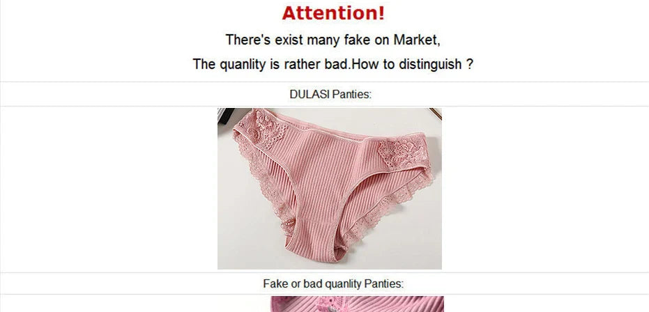 Floral Lace Cotton Women’s Panties - Comfortable Briefs, Solid Color Underwear, 3PCS/Set, Sizes M-XXL