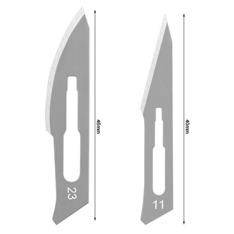 Carbon Steel Carving Knife Set – #11 & #23 Non-Slip Blades for Engraving, Mobile Phone Film, Paper Cutting & Handicraft Tools