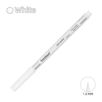 Disposable Skin Marker Pen with Ruler — Sterilized Eyelash Extension & Tattoo Piercing Scribe Tool