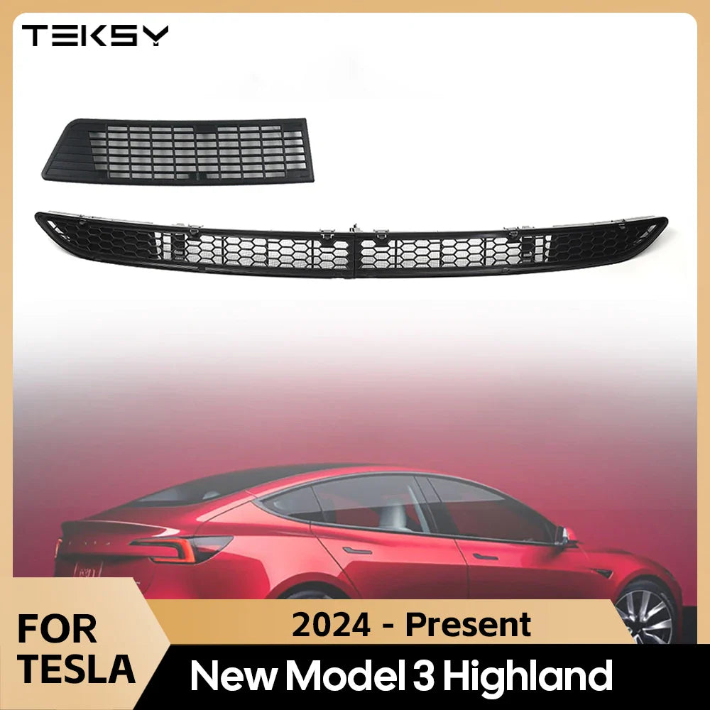 Tesla Model 3 Highland 2024 Front Bumper Grille Cover - Anti-Insect and Dust Proof Vent Guard