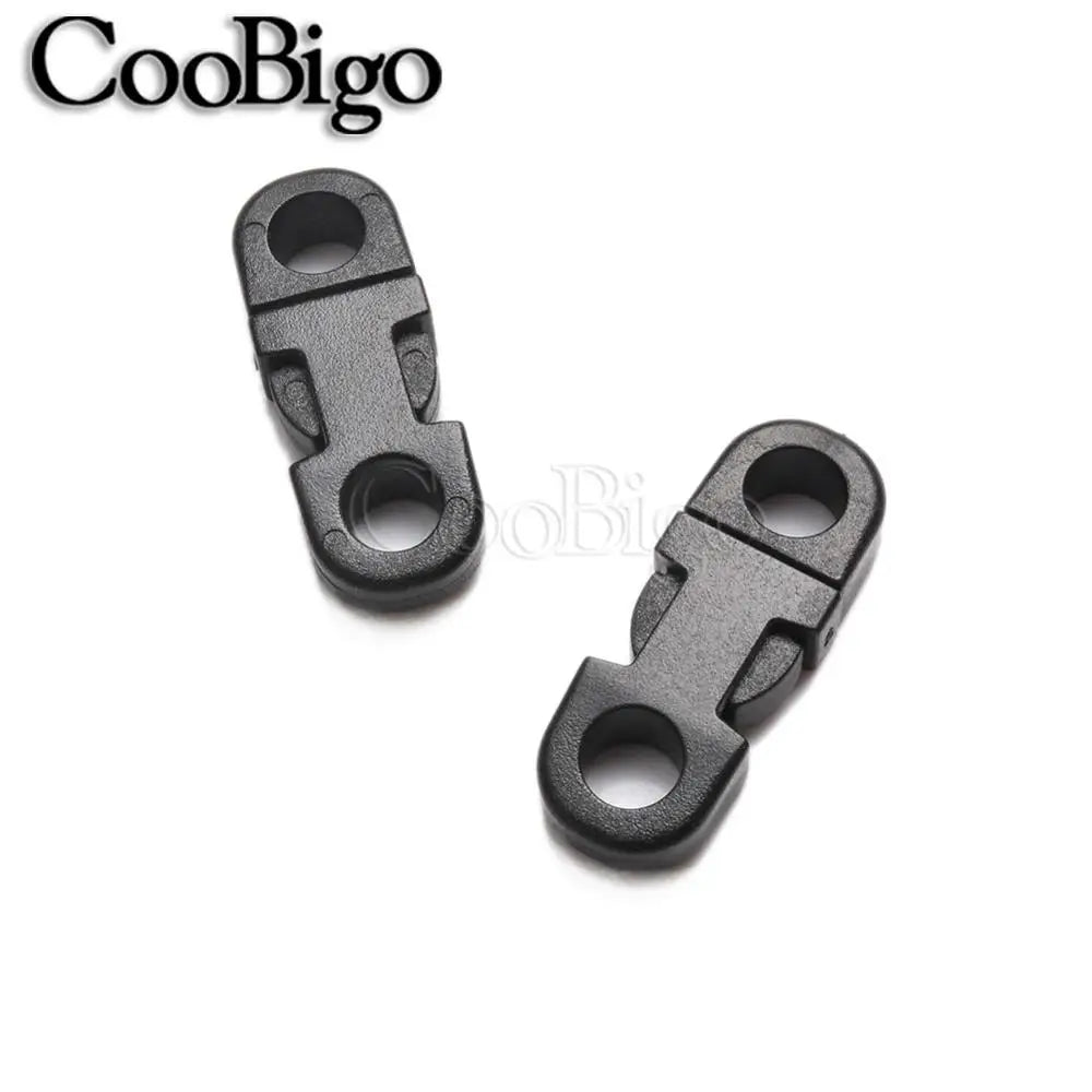 12pcs Mini Quick Release Buckle – 5mm Black Paracord Bracelet Clasp, Plastic Carabiner Fasteners for DIY Craft Accessories
