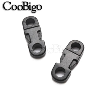 12pcs Mini Quick Release Buckle – 5mm Black Paracord Bracelet Clasp, Plastic Carabiner Fasteners for DIY Craft Accessories