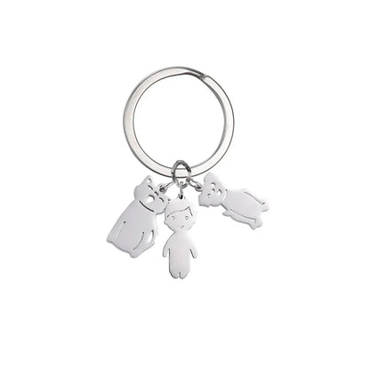 Personalized Kids & Family Keychain – Custom Name Key Chain for Mother’s Day, Couples, Boys, Girls, Pets, Mom, Dad, Baby Gift