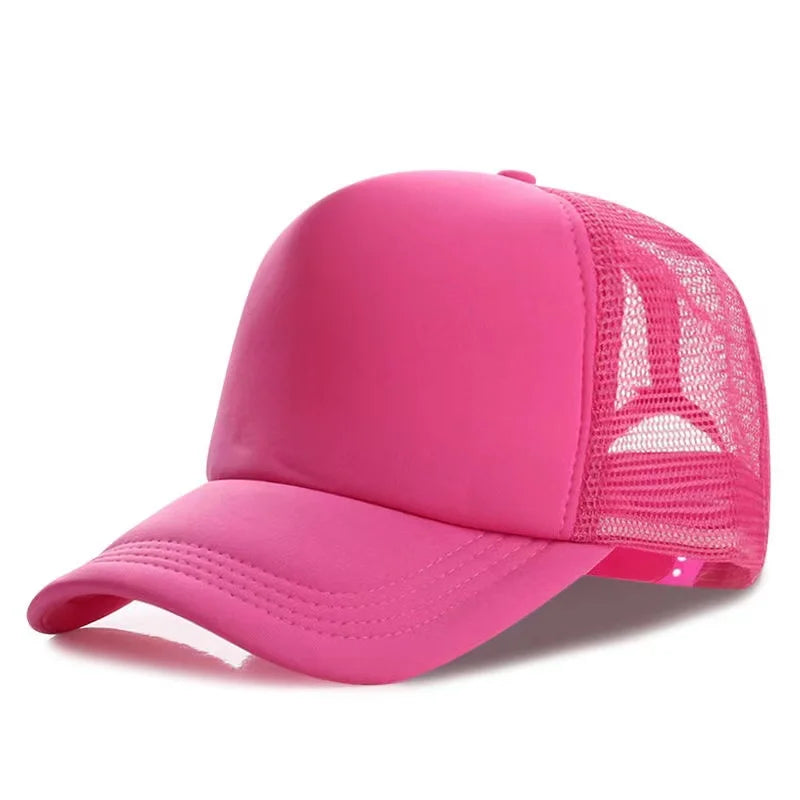 Custom Logo Mesh Trucker Cap - 5 Panel Snapback Baseball Hat for Men & Women Summer Sports Sun Hat