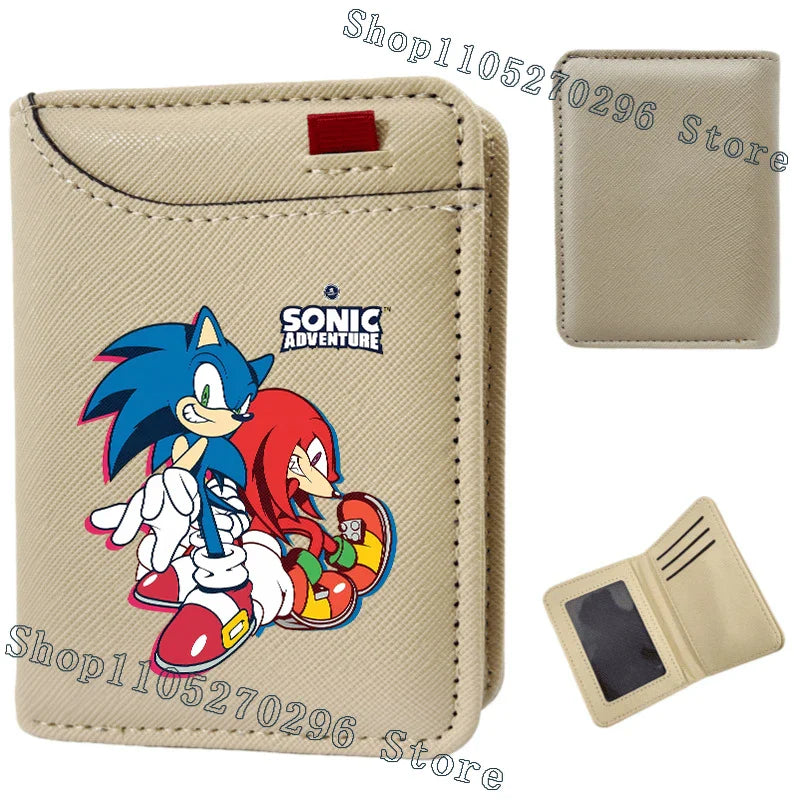 Sonic & Shadow Cartoon Wallet – Anime Multi-Card Vertical Holder, Portable Slim Card Pack, 2026 New Fashion Gift Wallet